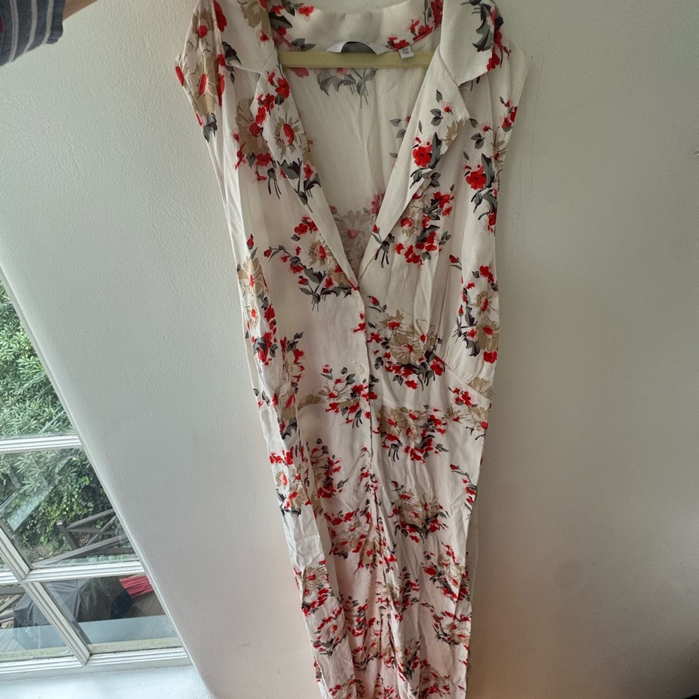 & Other Stories Floral V-Neck Dress